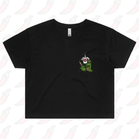 S / Black BALI BIN CHICKEN 🗑️ - Women's Crop Top