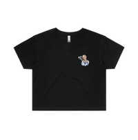 S / Black BARKING DOG MAN 🗣️ - Women's Crop Top