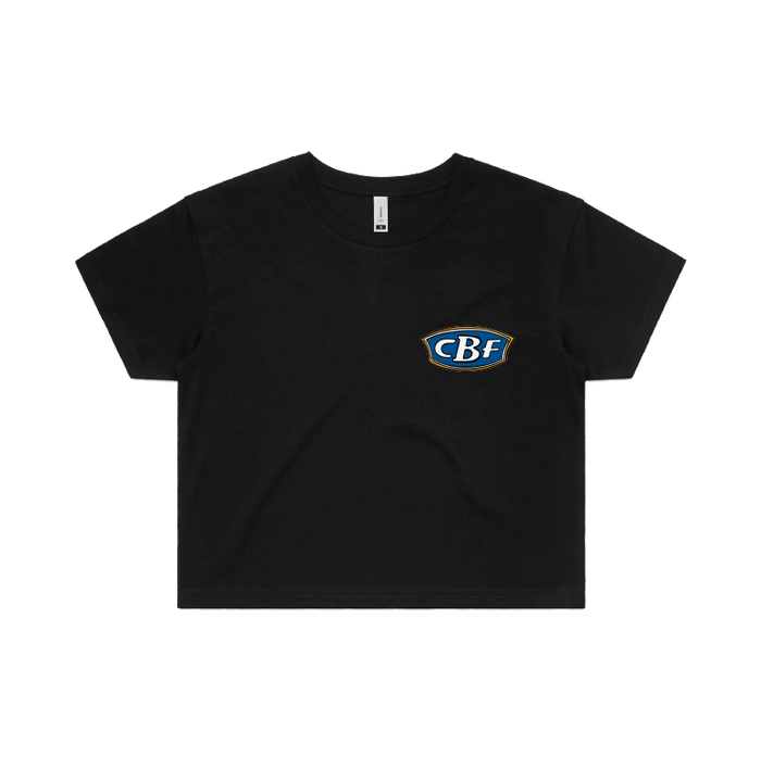 S / Black CBF ⛺🚤🎣 - Women's Crop Top