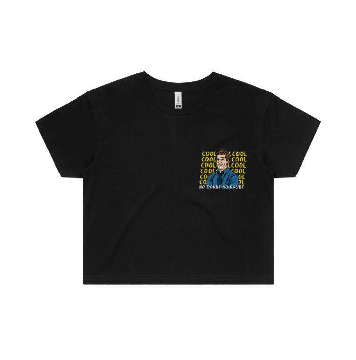S / Black Cool Cool Cool 👮‍♂️ - Women's Crop Top