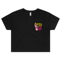 S / Black Cool Mum 😎🍸 - Women's Crop Top