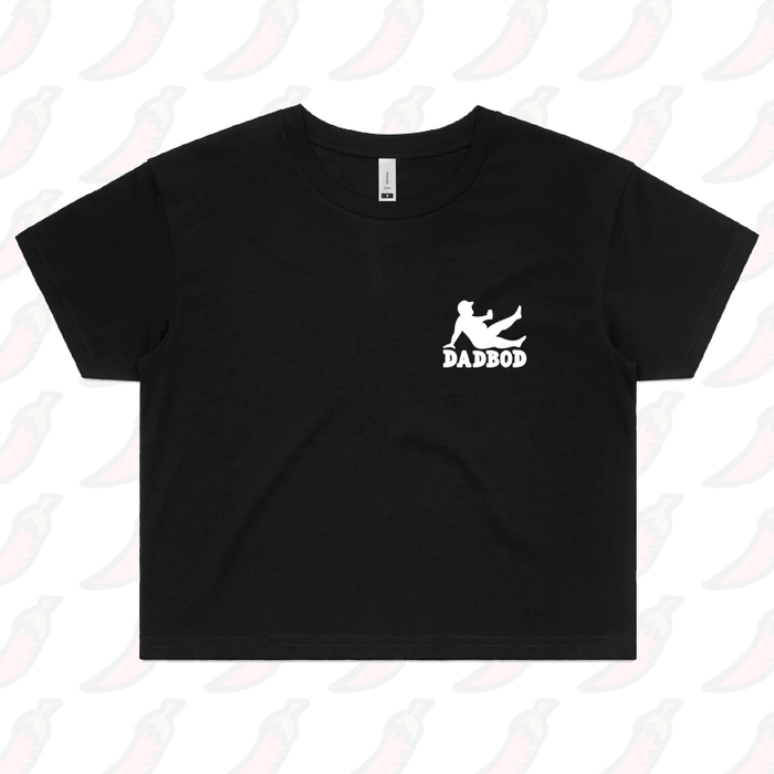 S / Black Dad Bod 💪 – Women's Crop Top