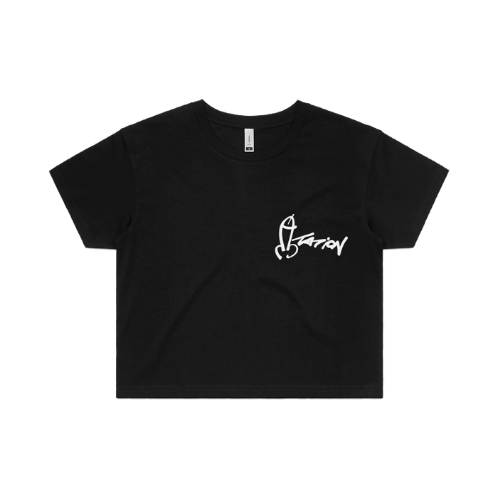 S / Black Dictation 📏 - Women's Crop Top