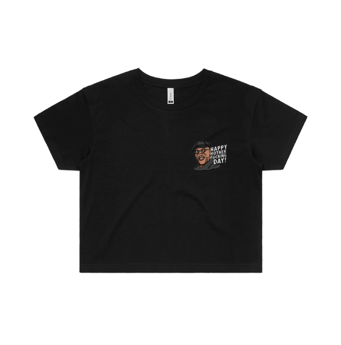 S / Black Happy Mother-F**king Day 💐 - Women's Crop Top