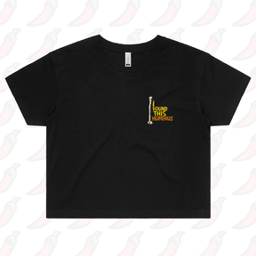 S / Black I Found This Humerus 🦴 – Women's Crop Top