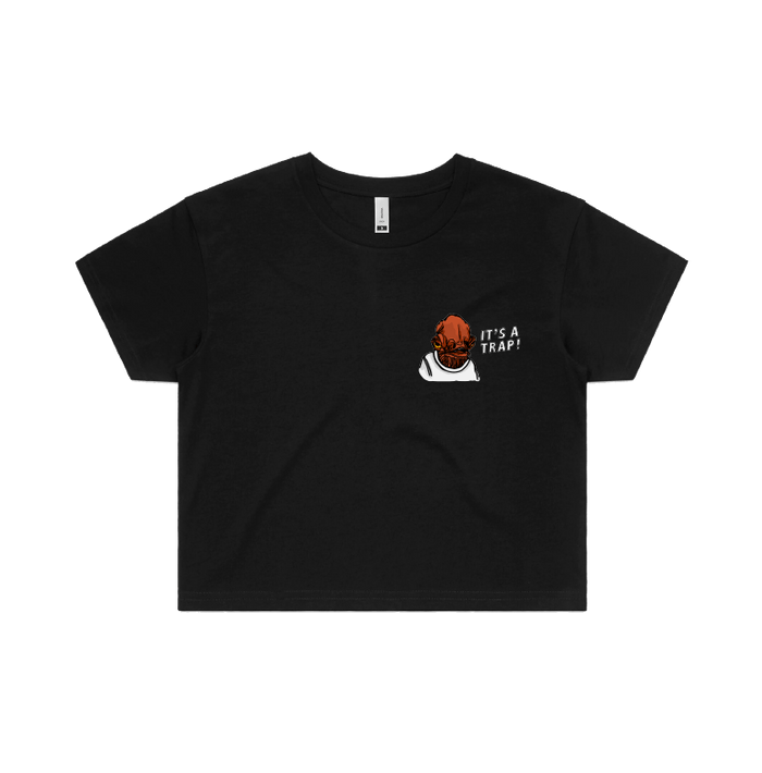 S / Black IT'S A TRAP ❗ - Women's Crop Top
