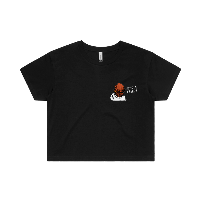 S / Black IT'S A TRAP ❗ - Women's Crop Top