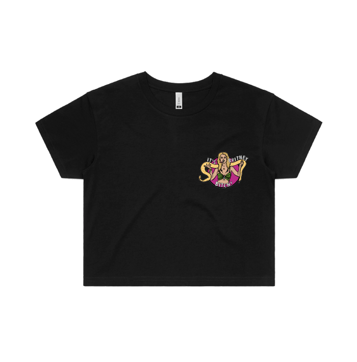 S / Black It's Britney 🐍 - Women's Crop Top