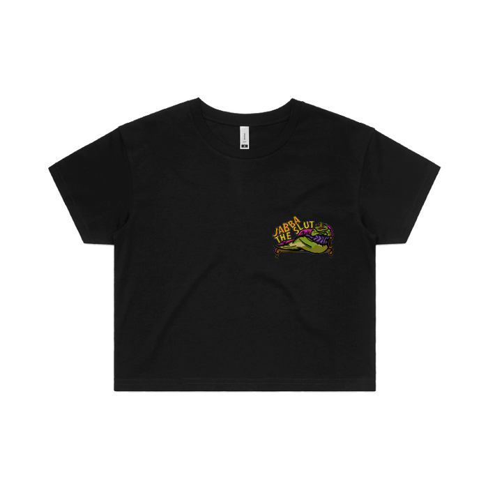 S / Black Jabba The Slut ⛓️ - Women's Crop Top