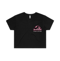S / Black Jurassic Mum 🦖 - Women's Crop Top