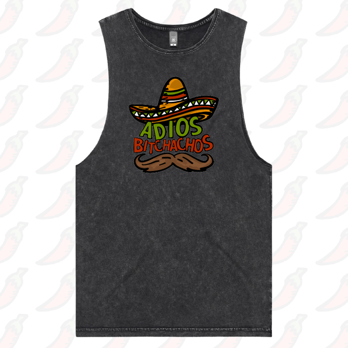 S / Black / Large Front Design Adios Bitchachos 🌮 - Tank