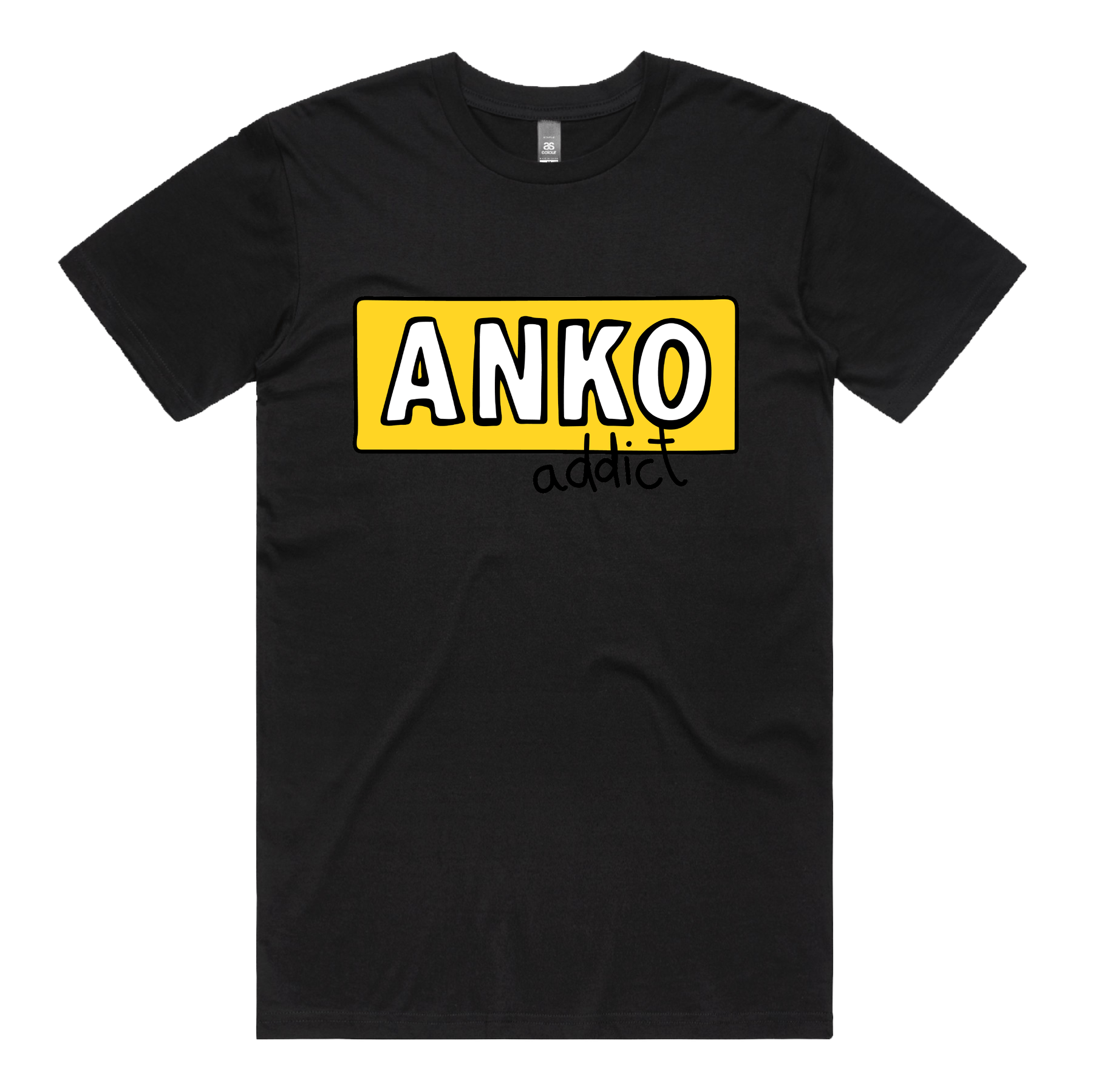 S / Black / Large Front Design ANKO Addict 💉 - Men's T Shirt