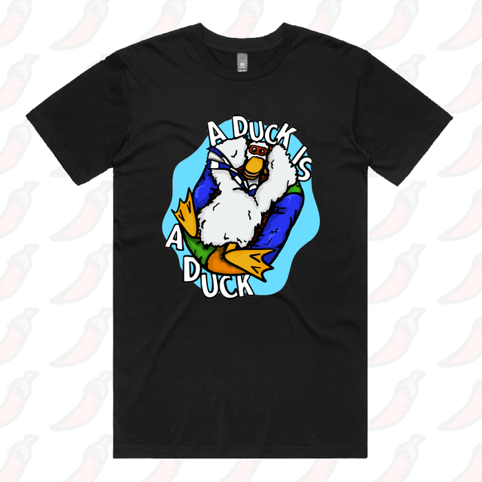 S / Black / Large Front Design Aquaduck 🌊🦆 - Men's T Shirt