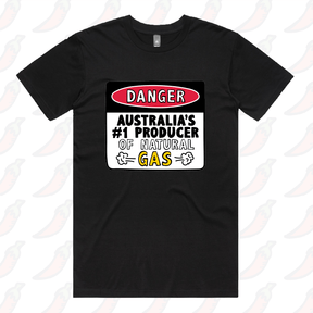 S / Black / Large Front Design Australian Gas Producer 💨 – Men's T Shirt