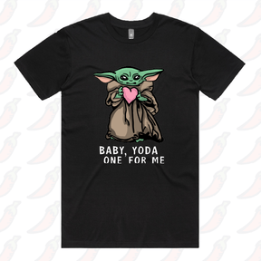 S / Black / Large Front Design Baby Yoda Love 👽❤️ - Men's T Shirt