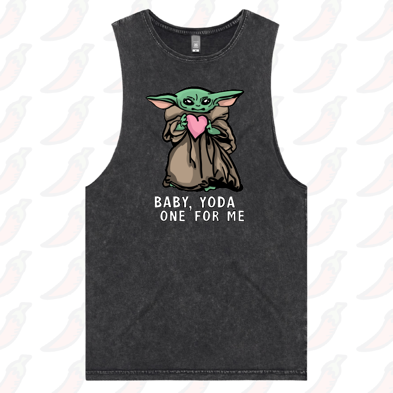 S / Black / Large Front Design Baby Yoda Love 👽❤️- Tank