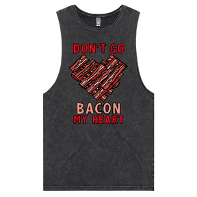 S / Black / Large Front Design Bacon My Heart 🥓❤️- Tank