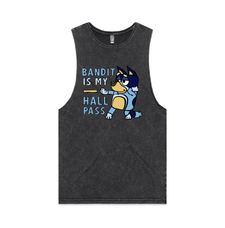 S / Black / Large Front Design Bandit Hall Pass 🦴 - Tank