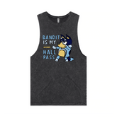 S / Black / Large Front Design Bandit Hall Pass 🦴 - Tank