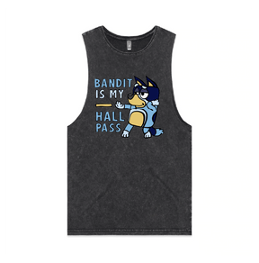 S / Black / Large Front Design Bandit Hall Pass 🦴 - Tank