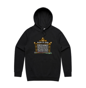 S / Black / Large Front Design Bank of Dad 💰 - Unisex Hoodie