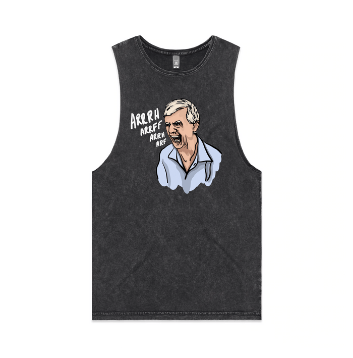 S / Black / Large Front Design Barking Dog Man 🗣️ - Tank