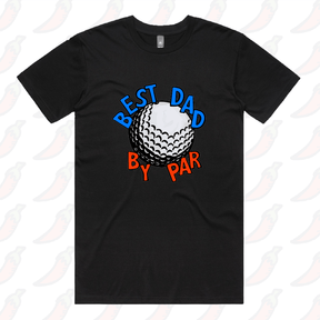 S / Black / Large Front Design Best Dad By Par Ball ⛳ – Men's T Shirt