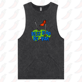 S / Black / Large Front Design Best Dad By Par Green ⛳ - Tank