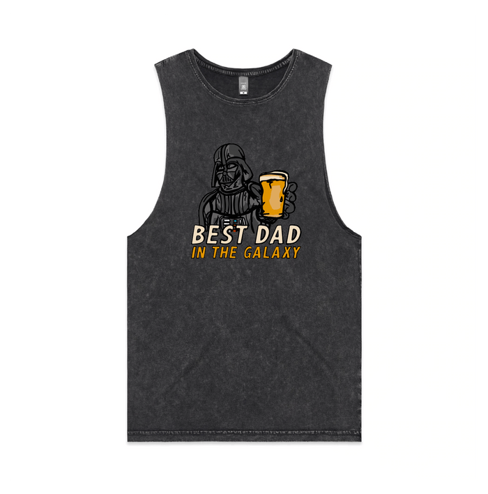 S / Black / Large Front Design Best Dad in the Galaxy 🌌 - Tank
