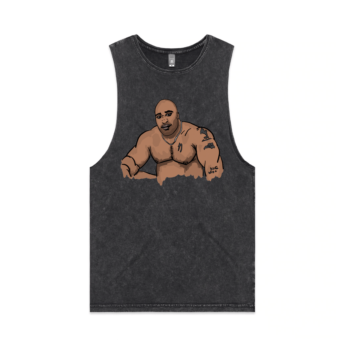 S / Black / Large Front Design Big Barry 🍆 - Tank