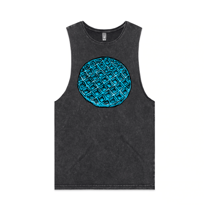 S / Black / Large Front Design Blue Waffle 🧇🤮 - Tank