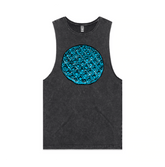 S / Black / Large Front Design Blue Waffle 🧇🤮 - Tank