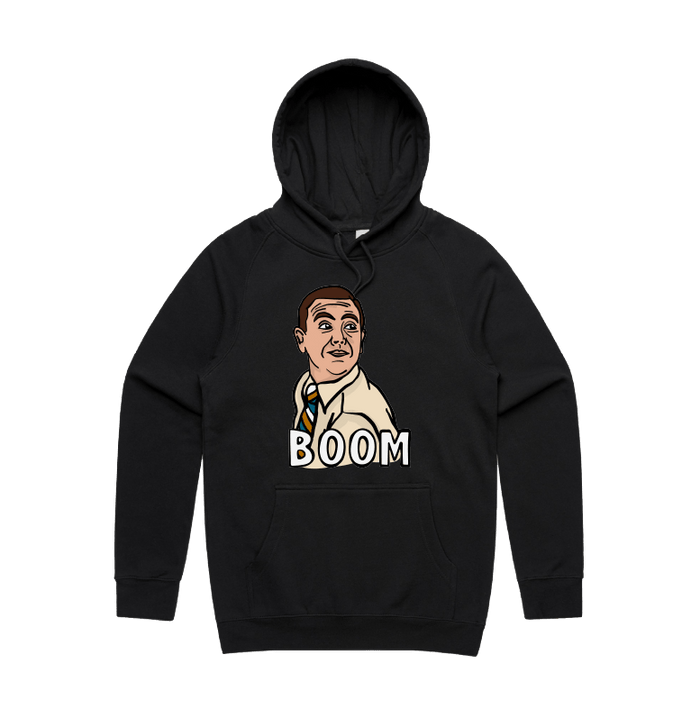 S / Black / Large Front Design Boom Boyle 🚨 - Unisex Hoodie