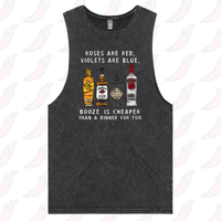 S / Black / Large Front Design Boozy Date Night 🍸- Tank