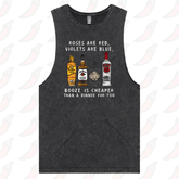 S / Black / Large Front Design Boozy Date Night 🍸- Tank