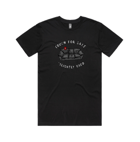 S / Black / Large Front Design Casting Couch 📹 - Men's T Shirt