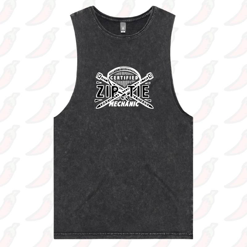 S / Black / Large Front Design Certified Ziptie Mechanic 🔧 – Tank