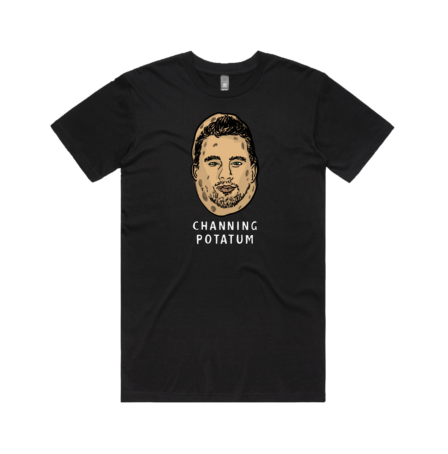 S / Black / Large Front Design Channing Potatum 🥔 - Men's T Shirt