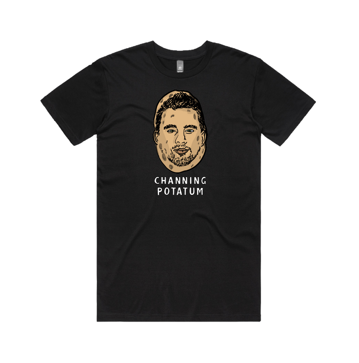 S / Black / Large Front Design Channing Potatum 🥔 - Men's T Shirt