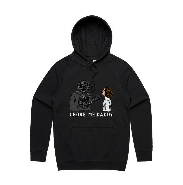 S / Black / Large Front Design Choke Me Daddy 😲 - Unisex Hoodie