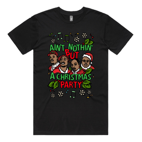 S / Black / Large Front Design Christmas Rapping 🎵🎁 – Men's T Shirt
