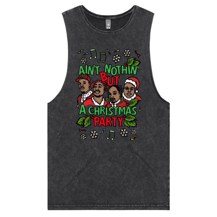 S / Black / Large Front Design Christmas Rapping 🎵🎁 – Tank