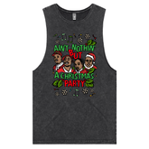 S / Black / Large Front Design Christmas Rapping 🎵🎁 – Tank