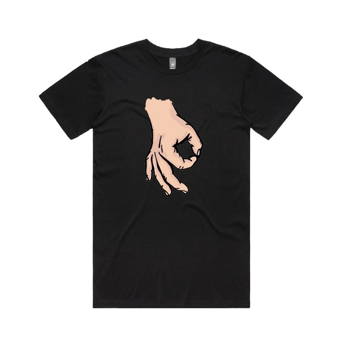 S / Black / Large Front Design Circle Game 👊 - Men's T Shirt