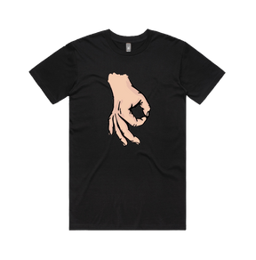 S / Black / Large Front Design Circle Game 👊 - Men's T Shirt