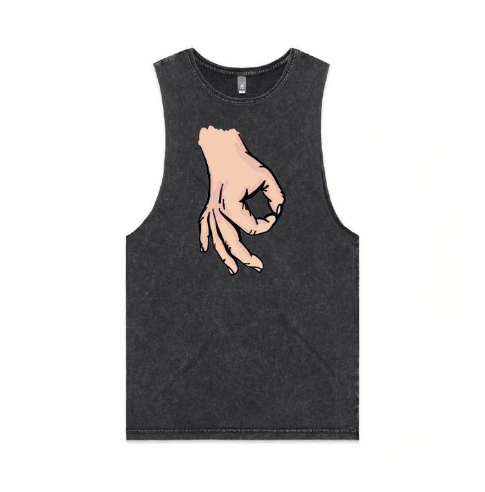 S / Black / Large Front Design Circle Game 👊 - Tank