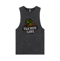 S / Black / Large Front Design Clever Girl 🦖 - Tank