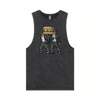 S / Black / Large Front Design Coffin Dance ⚰️ - Tank