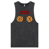 S / Black / Large Front Design Cookies for Santa 🍪🎅 – Tank