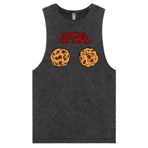 S / Black / Large Front Design Cookies for Santa 🍪🎅 – Tank